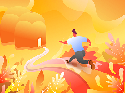 Flat illustration design illustration paint ui 插图