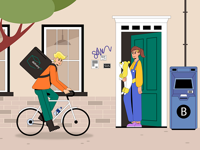 Delivery flat illustration