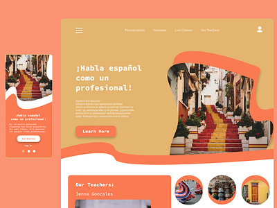 Spanish Learning Platform Landing Page