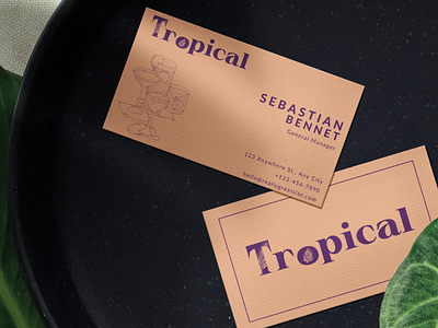 Tropical Business Card graphic design