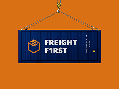 Freight First: Shipping Container branding industrial logo shipping container vector