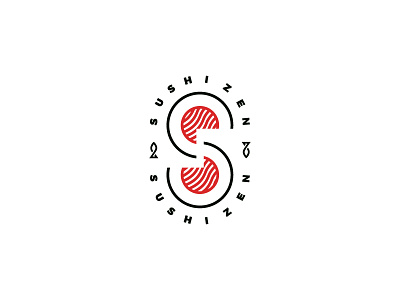 Sushi Zen: Logo With Color branding logo restaurant sushi vector