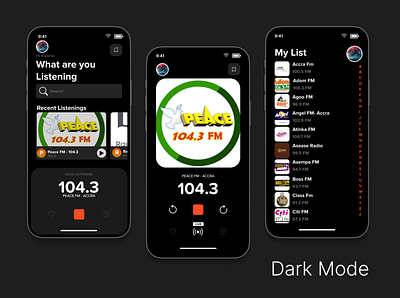 Radio Listening App app ui ux