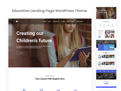 Education Landing Pgae WordPress Theme landing page wordpress theme