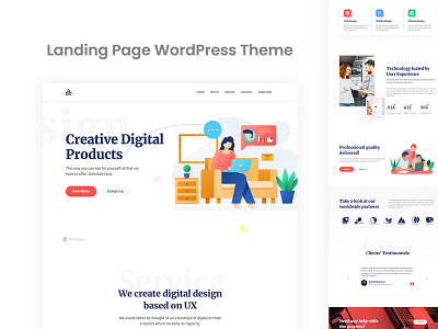 Agency Landing Page WordPress Theme landing page wordpress theme