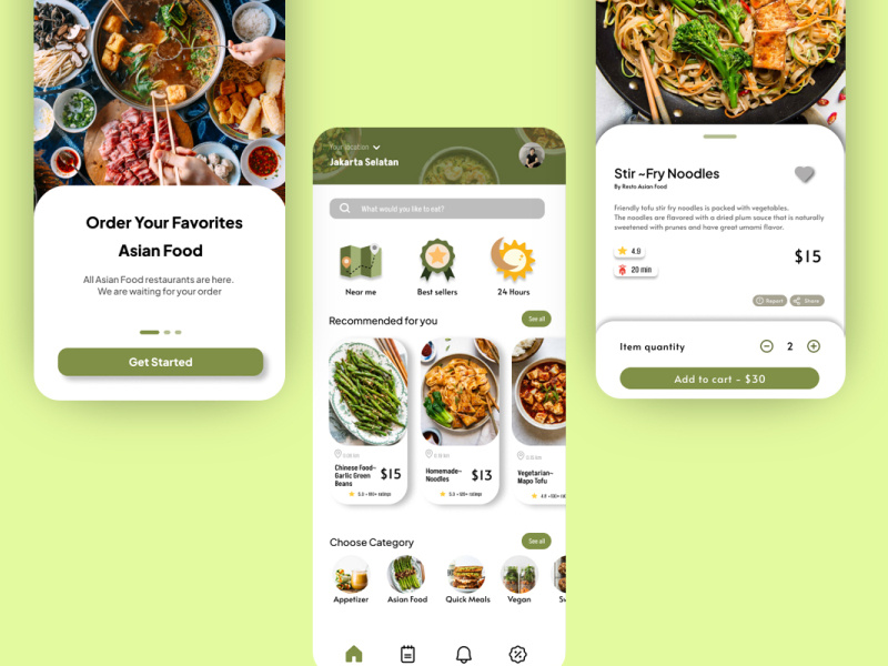 Food Delivery App UI design by Alfisah Damayanti on Dribbble