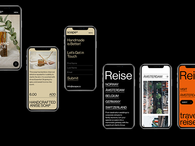 Soape & Reise — Brand & Web branding digital design ecommerce eddesignme el salvador font design innovation minimalism product design reise shop soap soape tech travel ui ux web design