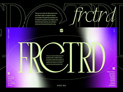 FRCTRD | Microsite Exploration concept daily design digital design eddesignme el salvador exploration font design interaction metal band microsite product design user interface web