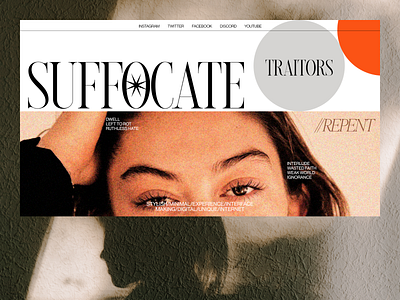 Traitors® — Album (153) case study concept daily eddesignme el salvador homepage interaction microsite design product design traitors band typeface userexperience