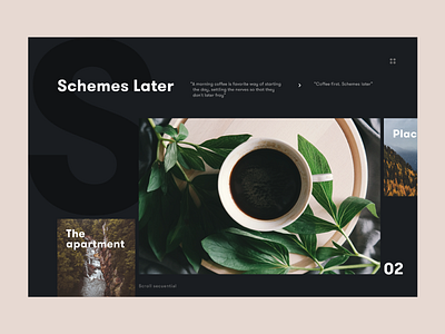 Schemes Later — Coffee concept overview rustic thinking uidesign wireframing. uxdesign