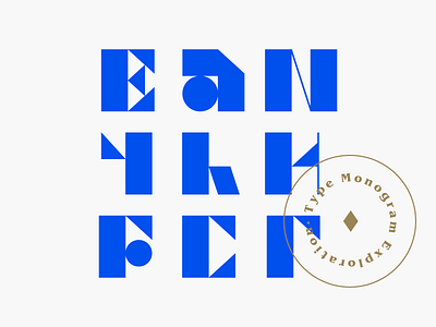 Type Monogram Exploration brand exploration functional letters monogram retro rustic type design userexperience