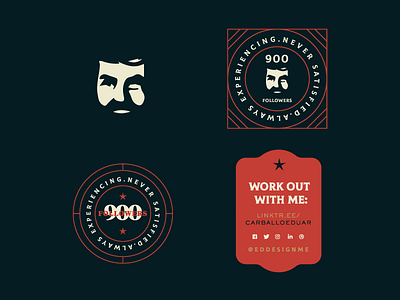 900 — Followers on Instagram badge brandpersonal design monogram pattern userexperience
