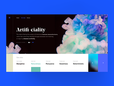 Artificiality — Chemical Exploration building case study daily homepage interaction userexperience