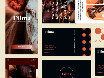 Filma — Brand building businesscard case study homepage interaction stationery typography userexperience