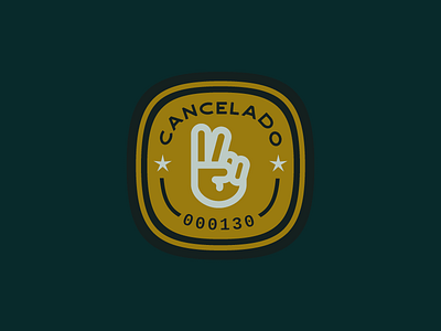 Cancelado badge design badge logo brand and identity print sticker