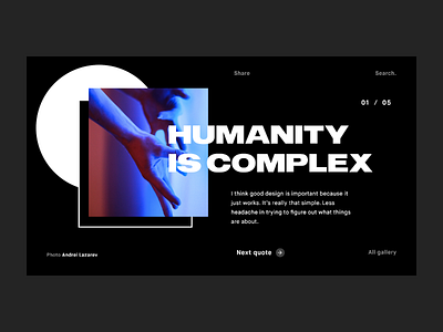 ▴ Humanity is complex ▴