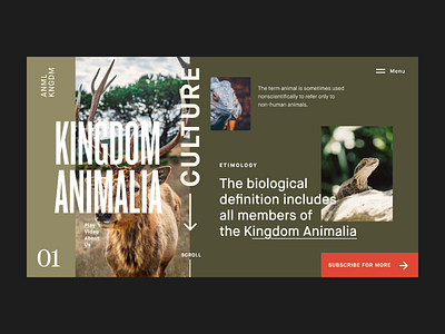 ▴Kingdom Animalia▴ pt.1 artdirection building case study concept daily design interaction interface typography ui userexperience ux