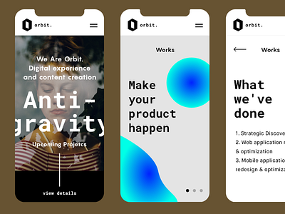 orbit — Linework Showcase Interaction artdirection building case study concept daily design device interaction interface iphonex userexperience ux