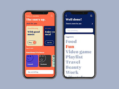 Emotions Wellness — Iteration building case study concept daily design interaction typography ui userexperience ux