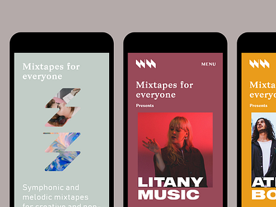 ♛ Mixtapes for everyone ♛ Art Direction pt.2 artdirection building case study concept daily homepage identity interaction interface typography ui userexperience ux