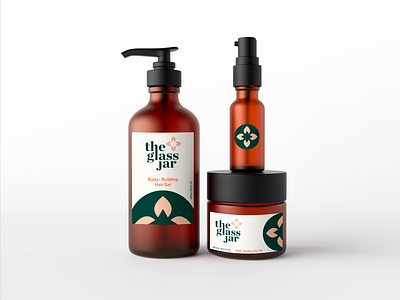 The Glass Jar — Brand & Packaging beauty logo building case study concept cosmetic logo daily hair style logo skincare typography userexperience vector