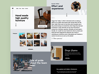 Walker's Woodworks — Hand made high quality furniture artdirection case study daily design homepage interaction typography ui userexperience ux