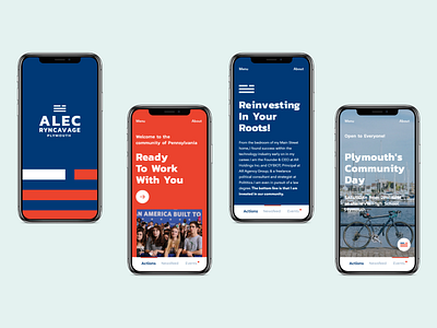 Mobile Interaction Design for Alec Ryncavage case study concept interactiondesign mobiledesign politicalbrand ui userexperience ux