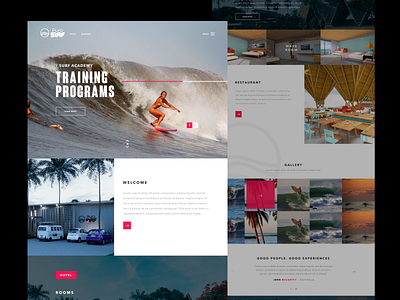 Puro Surf ▴ Landing Page Exploration artdirection beach building case study concept daily elsalvador homepage hotel booking interaction purosurf userexperience