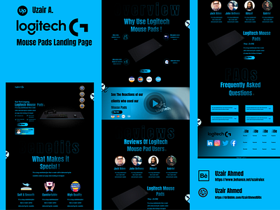 Logitech Mouse Pads Landing  Page Design