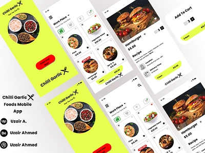 Chilli Garlic Mobile App Design app branding design figma graphic design landing page logo mobile apps design product design restaurant ui ui ux designer ux vector