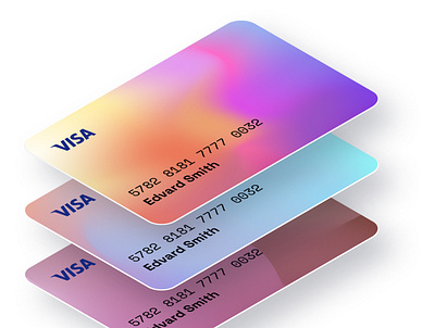 Bank card design concept branding design ui