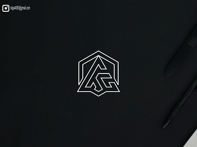 Letter AG logo design