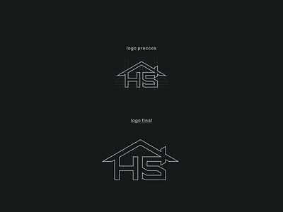 Letter HS logo design