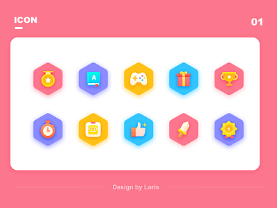 ICON01 color design icon ui
