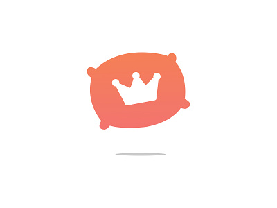 Beddengoedking | Logo illustration branding crown identity illustration king logo mark pillow shadow