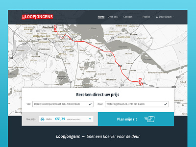Loopjongens | Website courier design identity ui webdesign