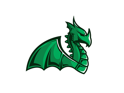 Dragon Logo character dragon graphics illustration mascot school sport team vector