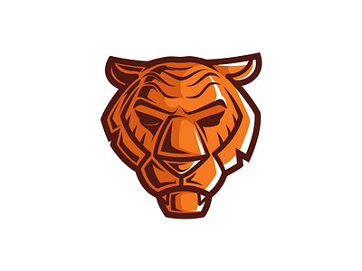 Tiger Logo illustrated lion logo mascot sports team tiger vector vintage