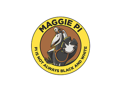 Maggie Pi Logo australia illustrated lion logo maggie magpie bird mascot sports team vector vintage