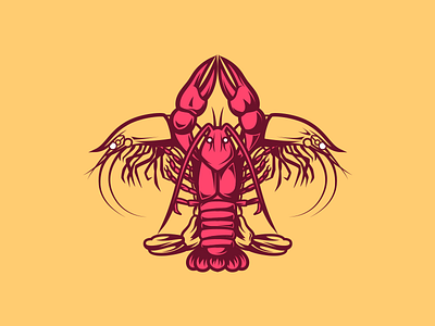 Nola Seafood - Lobster Logo Design illustrated logo mascot sports team vector vintage