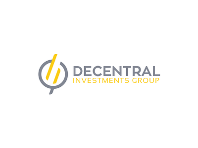 Decentral Investments group concept fresh illustrator logo new startup tech vector ximdevs