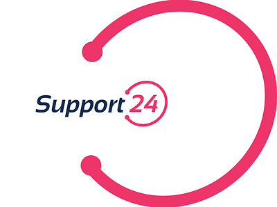 Support 24 Logo 24 business concept fresh illustrator logo new startup support vector