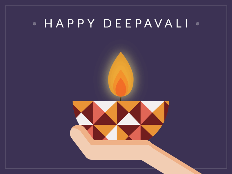 Festival of Lights animation candles celebration deepavali festival flames flat gif illustration lights sparkling vector