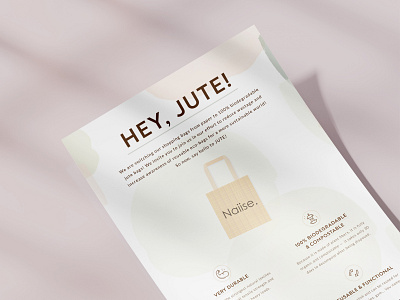 Jute Bag | Campaign design flat graphic design green illustration jute minimalist poster vector