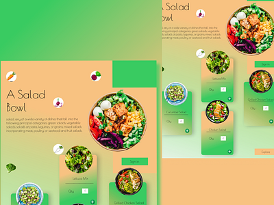 A Salad Bowl figma graphic design product designing ui uiux