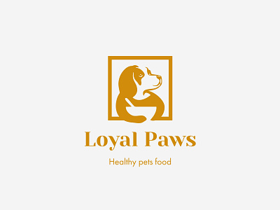 Loyal Paws — Logo Design animal logo brand branding corporate identity dog dogs food food styling graphic design healthy food logo logo design pets petstore vector zoo logo