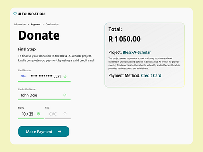 Daily UI 001 - credit card checkout dailyui design ui ux
