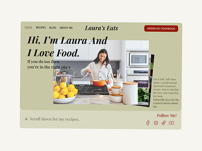 Daily UI - 003: Food blog Landing page