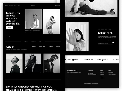 Fashion Website branding design illustration typography ui ux website