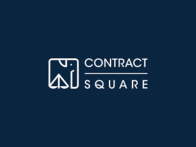 Contract Square Logo branding design illustration logo logotype minimal monogram logo seahawk media